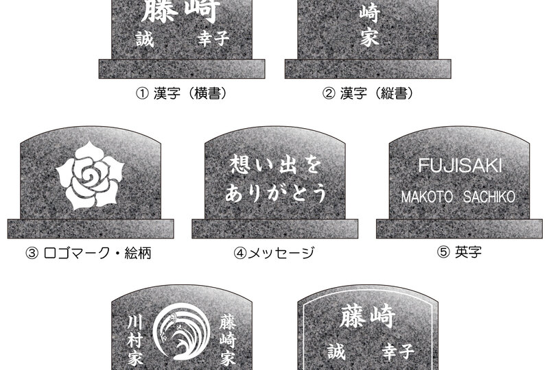 おふたりさま用の他の彫刻パターン