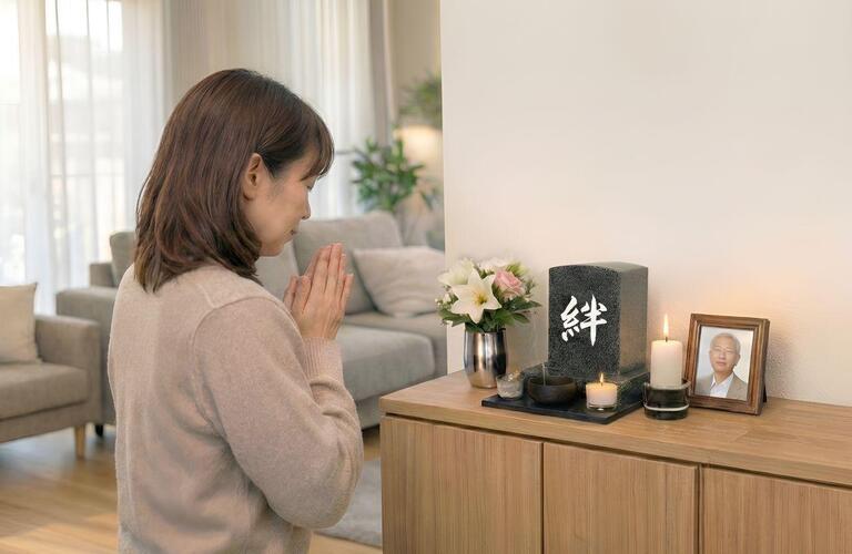 お墓が遠くて墓参りに行けない方へ｜分骨して自宅で手を合わせる方法と手順 | 自宅のお墓なら家に置ける小さなお墓 家墓 ～かぼ～